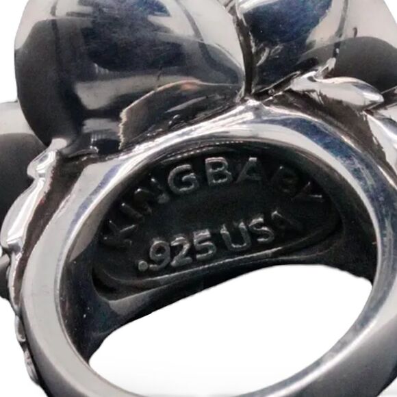 King Baby Solid Sterling Silver Magnolia Flower Ring.             | Size:7 | - Picture 10 of 10